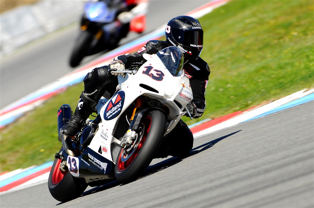 René Prang har mulighed for at vinde DM i Classic race Superbike på en Ducati 916 SP fra 1994
(Foto: Kimers Foto)